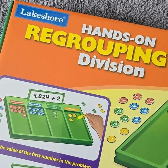 Hands-On Division Regrouping Kit Lakeshore 3rd 4th 5th Grade Ages 8-10 NEW NIB