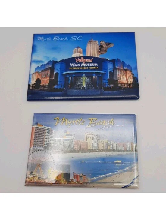 Myrtle Beach SC Skywheel Hollywood Wax Museum Fridge Magnet Souvenir