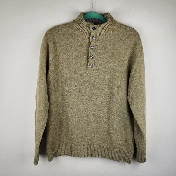 Emile Lafaurie Italy Wool Blend Multicolored Knit Polo Sweater sz XL