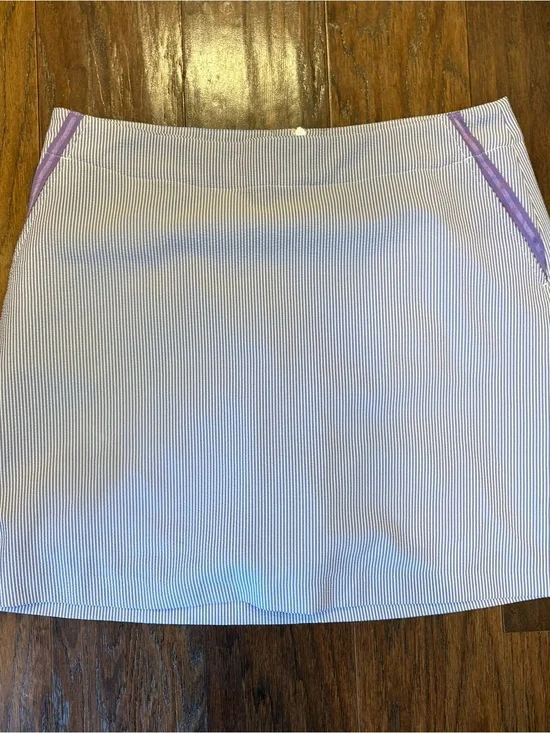 Lady Hagen Lavender and White Golf Skirt with Purple Trim