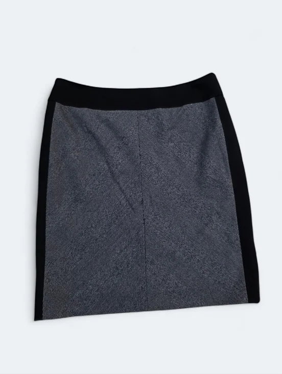 Antonio Melani Colorblock Slimming Pencil Skirt - Gray & Black - Size 8