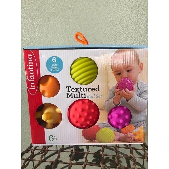 Infantino Textured Multi 6 Ball Set 6+ Months Sensory Explanation New