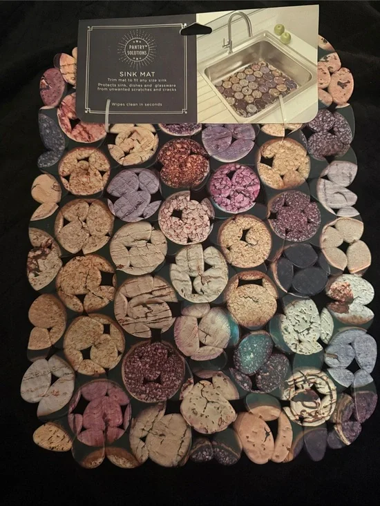 Pantry Solutions Cork Pattern Sink Mat - Multicolor