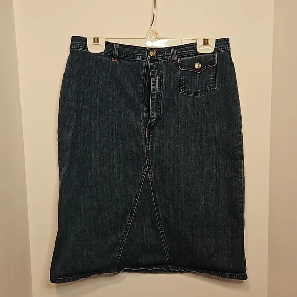 90's GNW dark blue‎ jean mini skirt