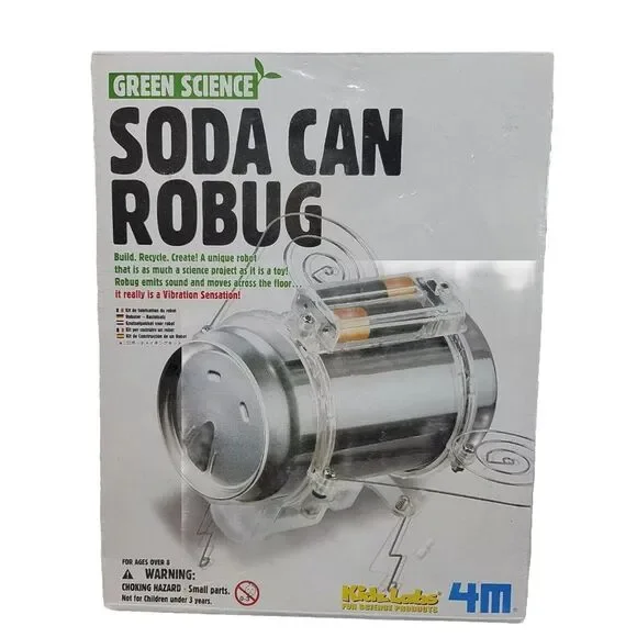 Green Science Soda Can Robug- Build A Robot Kidz Labs‎ Science Kit 4M