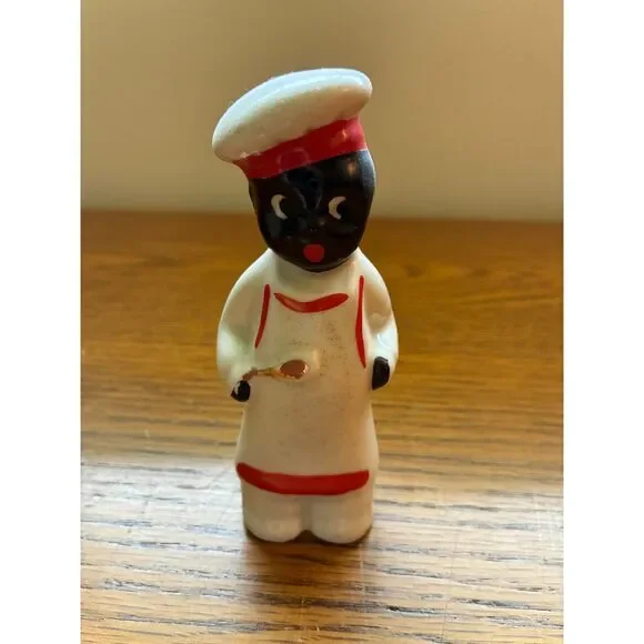 Black Americana Chef Pepper Shaker Mid Century Unmarked Sku#upclos
