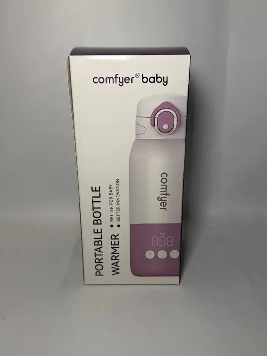 Comfyer Baby BW01 Portable Bottle Warmer Stainless Steel Wireless Travel NIB