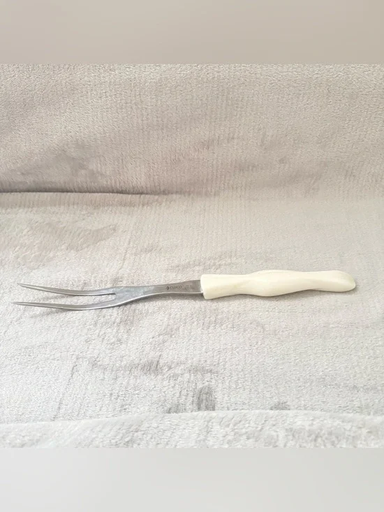 Cutco 1727 KC Carving Serving Meat Fork White Pearl Handle USA