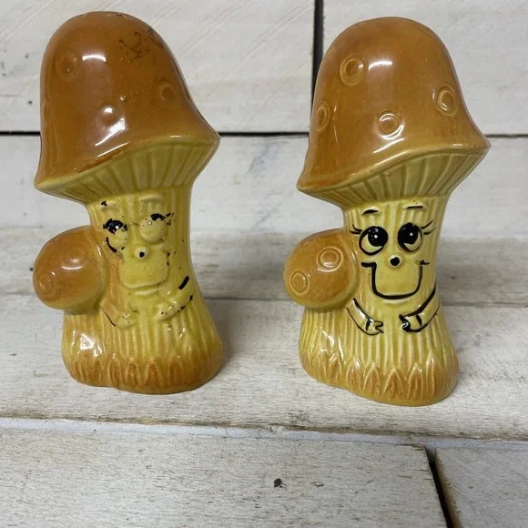 MCM  Mushroom Salt & Pepper Shaker Set Made In Japan Fast Ship