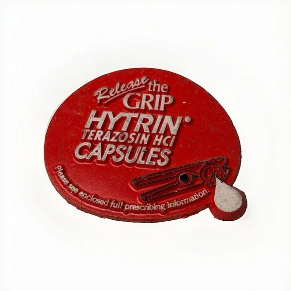 VINTAGE Fridge MAGNET Hytrin Terazosin Hci Capsules COLLECTORS