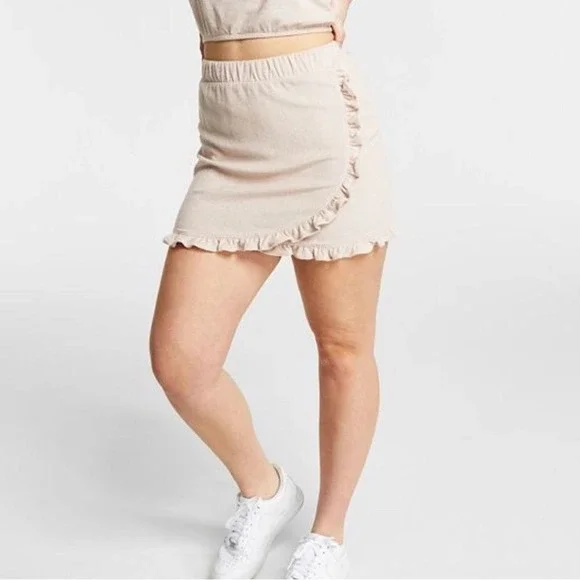 Bar III terry clothes beige skirt size‎ S