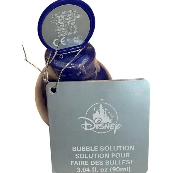 NWT Disney Parks Blue Vial Bubble Maker Wand Solution 3.04 fl oz