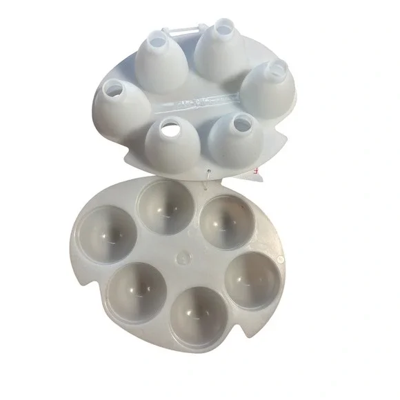 Jell-O Egg Jigglers Mold White‎ Plastic Easter 6 Cavity Gelatin 3D Egg Maker