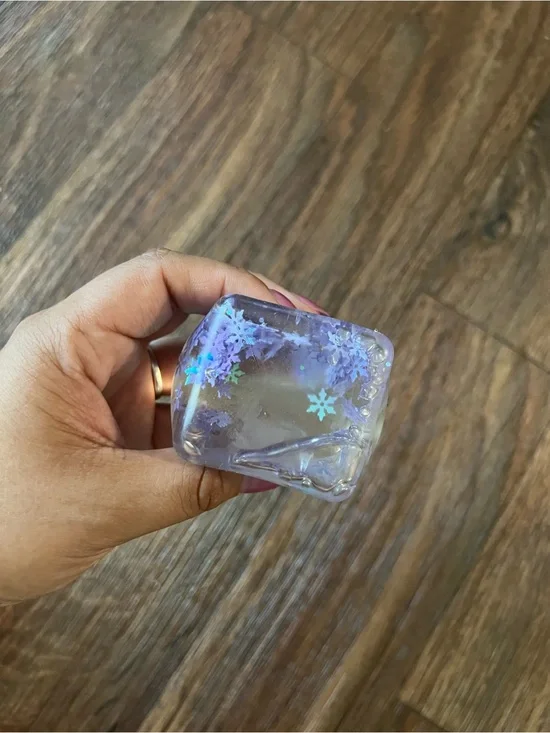 💜Purple Snowflake Glitter Squeeze Ball Fidget Toy 💜