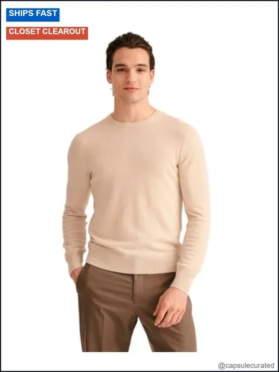Cashmere Crewneck Sweater Pullover Classic Fit