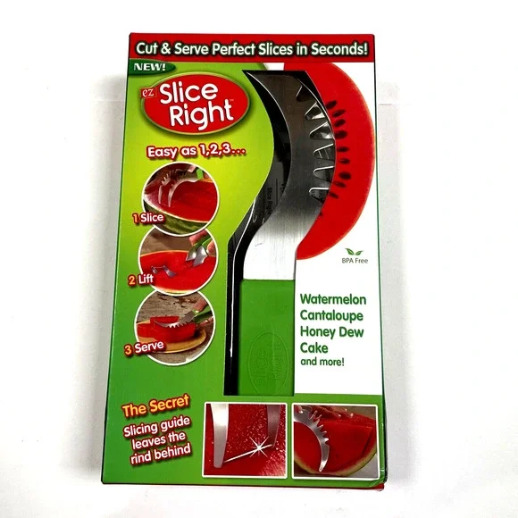 EZ‎ Slice Right Watermelon Cantaloupe Honey Dew Cake Slicer As Seen On Tv