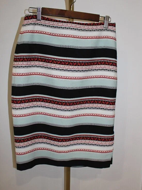Women's Ann Taylor Factory Striped Pencil Skirt, Size 4