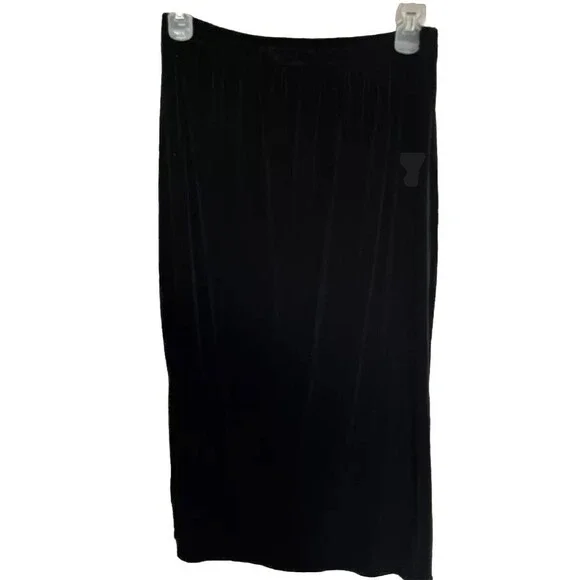Vintage Briggs Petite Women’s Black Velvet Maxi Skirt Size L Whimsigoth Grunge