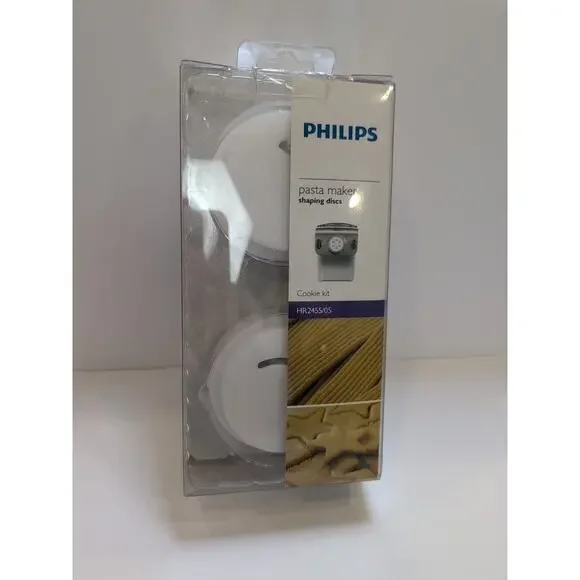 Philips Pasta Maker Shaping Discs Cookie Kit‎ HR2455/05 New Sealed