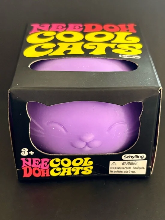 Schylling Needoh Cool Cats Purple Cat Stress Toy