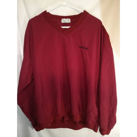 Vintage IZOD Golf Pullover V-Neck Sweater Long‎ Sleeve Nylon Acrylic Mens Size L