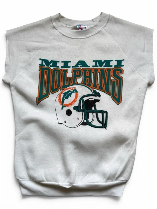 Vintage Miami Dolphins cut off sweatshirt