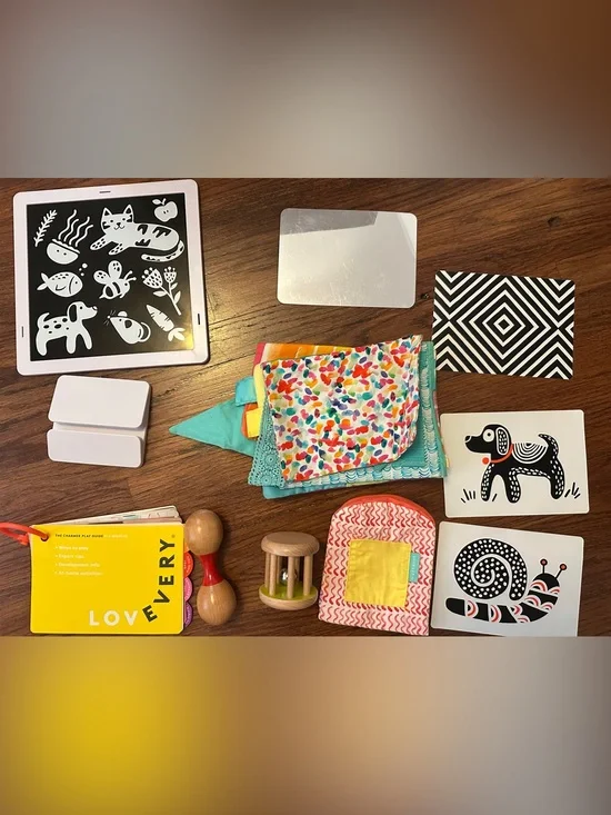 Lovevery 3-4months play set used condition