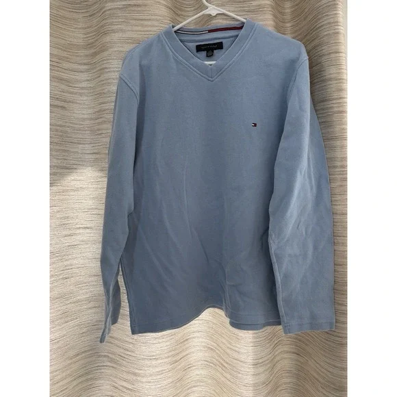 Tommy‎ Hilfiger Men's Essential Long Sleeve Cotton V-Neck Sweater Large