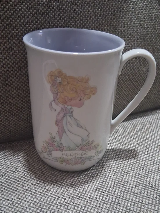 White Ceramic Collectible Mug - Precious Moments Marking