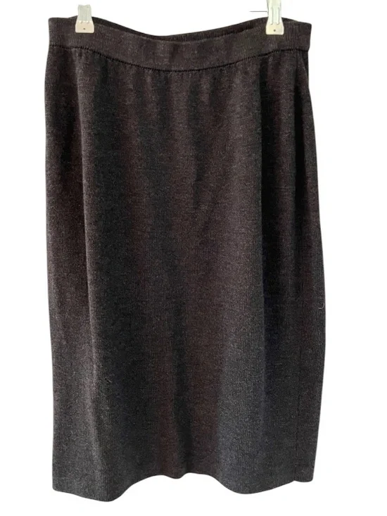 St John Collection Gray Midi Shirt Sz 8 Santana Knit