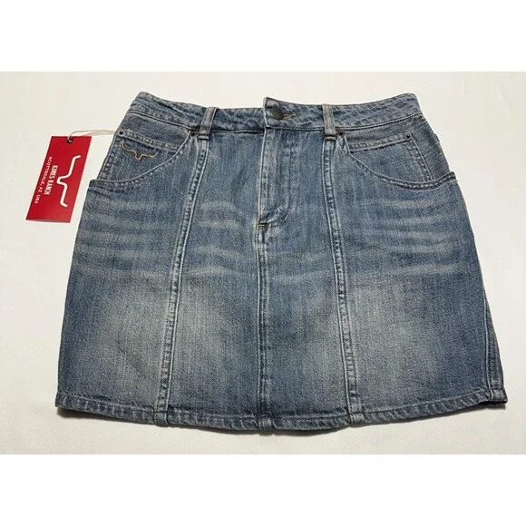 Kimes Ranch Lancey Denim Skirt Indigo Western Cowgirl Casual NWT New