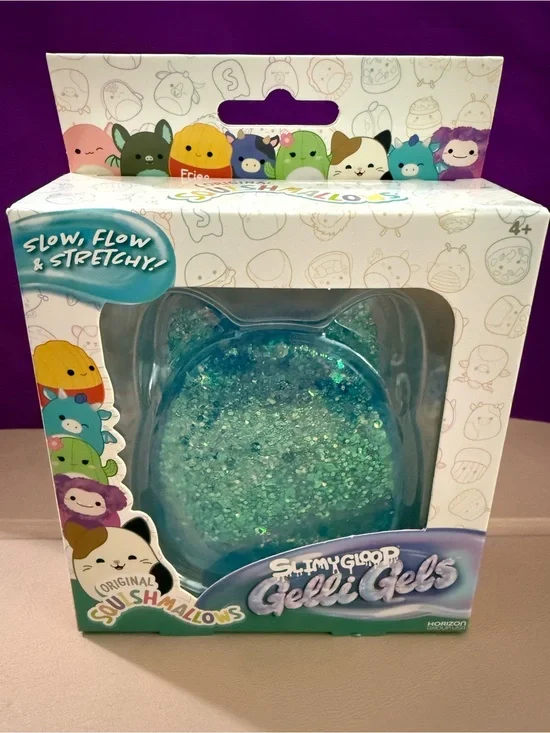 Squishmallows Gelli Gels Slimey Gloop Teal Glitter