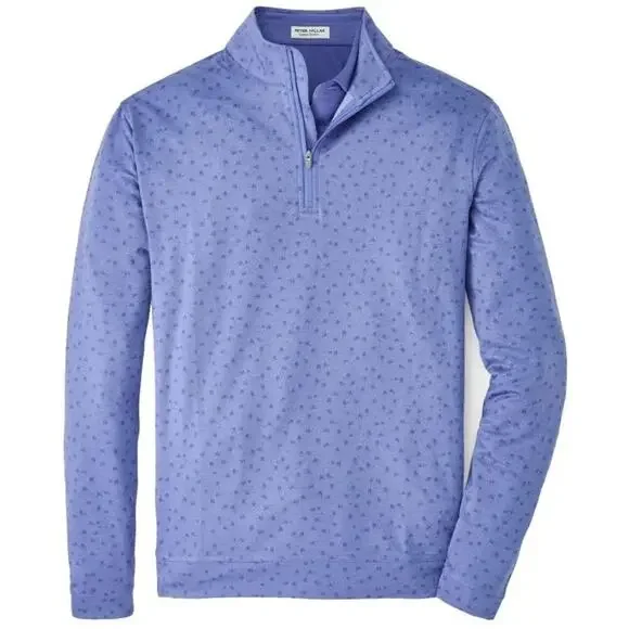 Peter Millar Perth Golf Carts AOP Medium Performance 1/4 Zip Pullover Sweater