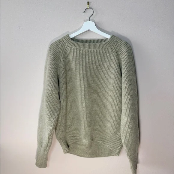 John Elliott Long Sleeve Pullover Sweater - Beige - Ribbed - Sample