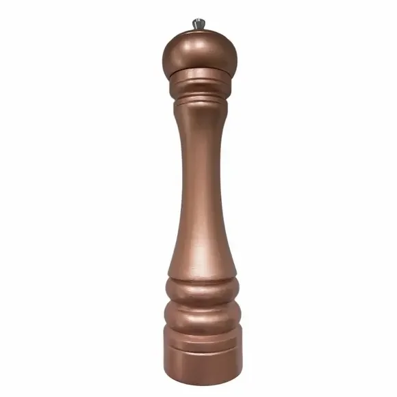 Large Upcycled Solid Wood Salt/ Pepper Grinder/Mill Rose Gold Tall Hans Painted
