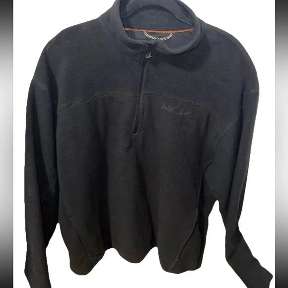 Timberland Men's Dark Gray 1/4 Zip-Up Fleece Sweater