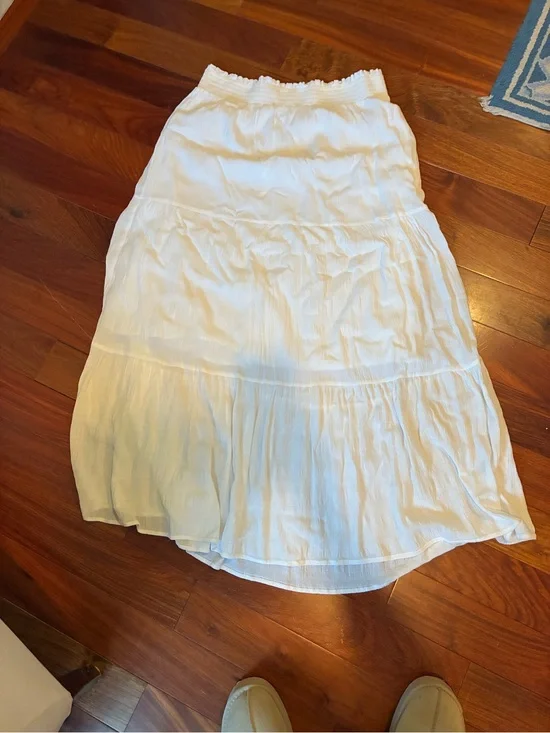 Sanctuary White Tiered Maxi Skirt