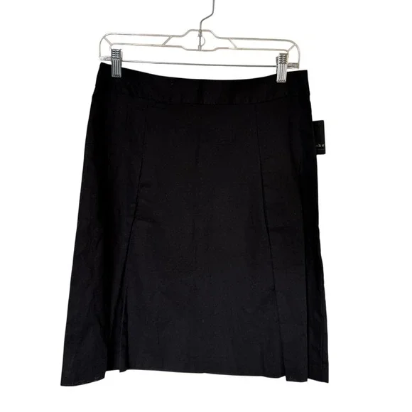 apostrophe black linen blend knee length skirt‎ size 4