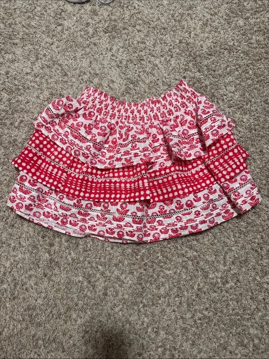 Roller Rabbit Red and White Mini Skirt