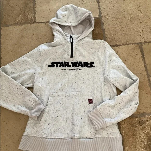 Disney Star Wars Youth L Hoodie Size w/ Aurebesh Writing on Back