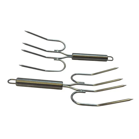 Meat‎ Forks Stainless Steel Turkey Chicken Carving Barbecue Roasting Forks Set