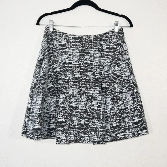 Jonathan‎ Simkhai Blue & Black Patterned Thick Pleated Skirt Size 2