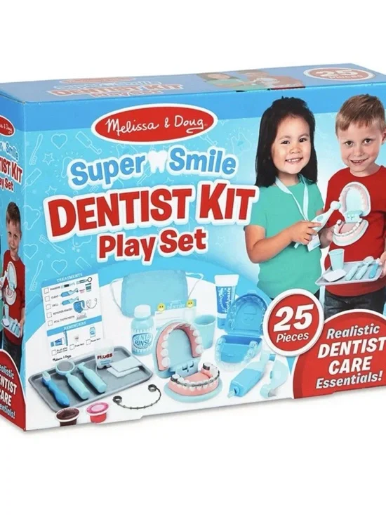 Melissa & Doug Super Smile Dentist Kit Toy Play Set 25 Pc Dental New Sealed