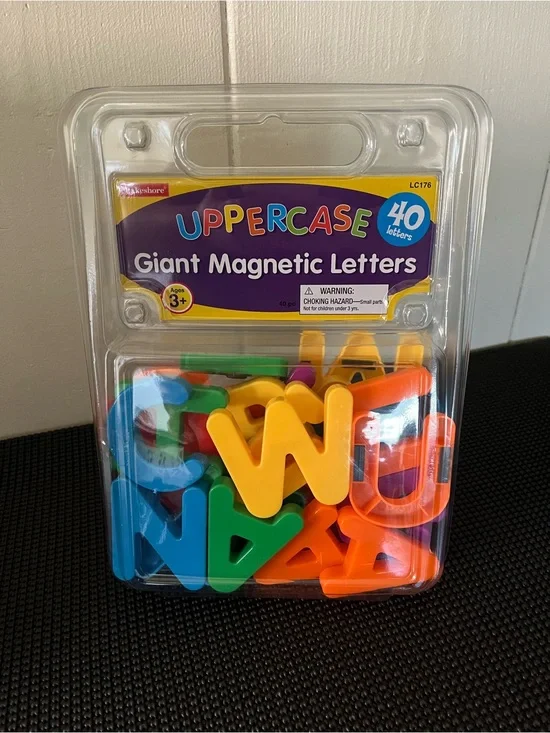 Uppercase Giant Magnetic Letters - Bright Multicolor Learning Set