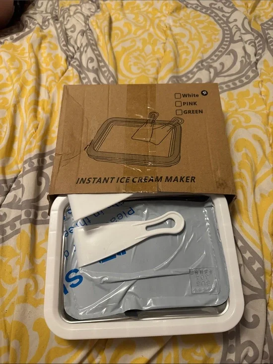 Instant Ice Cream Maker - White and Light Gray