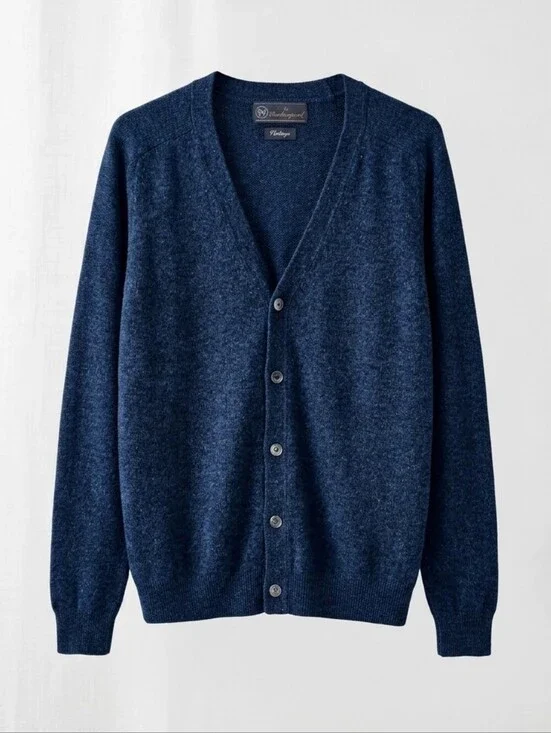 Vintage Navy Weatherproof Men's Button-Down Cardigan Size Large