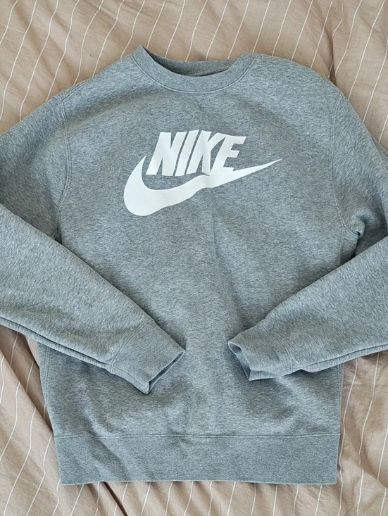 Nike Grey Crewneck Sweatshirt with White Logo