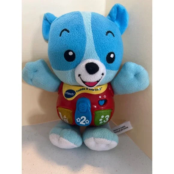 VTech Cuddle and Sing Cody Blue Musical Plush Bear Toy 80-165700 Infant Toddler
