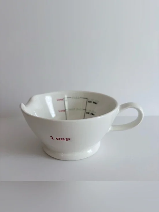 Keith Brymer Jones word range porcelain 1 cup measuring cup