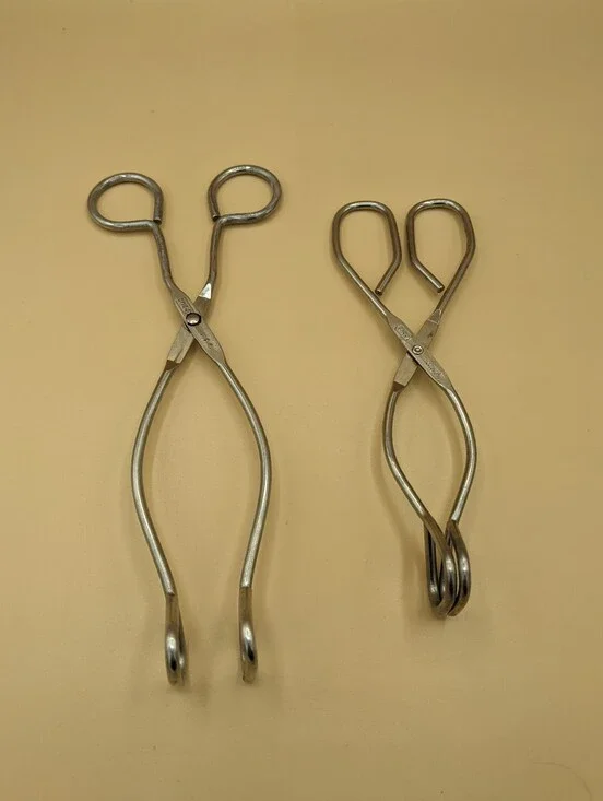 Vintage 2 EKCO Scissor Style Tongs 8